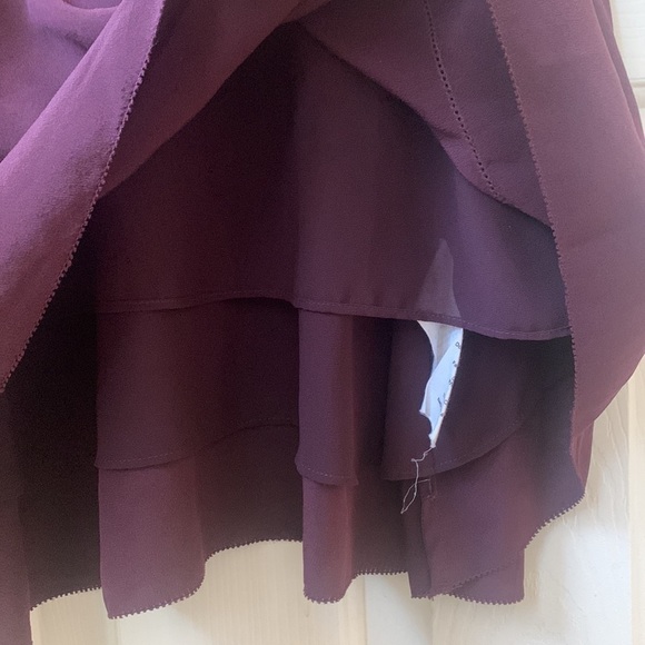 Aritzia Wilfred Lazare crochet 100% Silk relaxed Dress in Burgundy Small - Picture 6 of 8